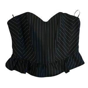 Black Striped Women's Top